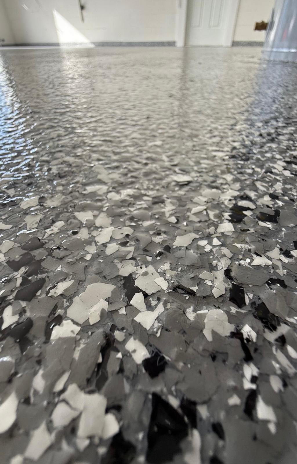 Decorative metallic epoxy